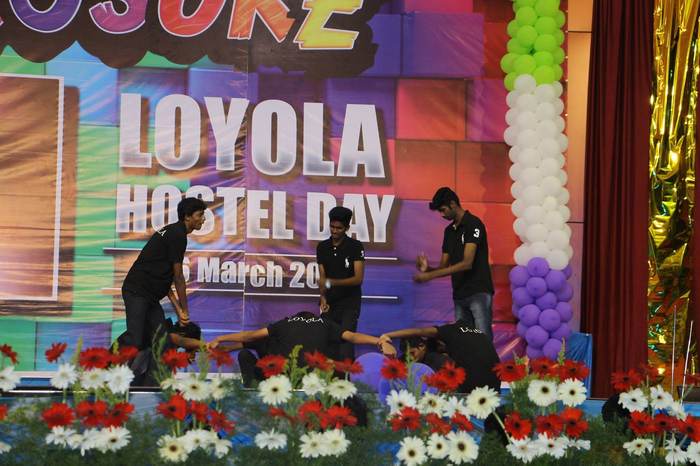 Group skit performance at Loyola Hostel Day